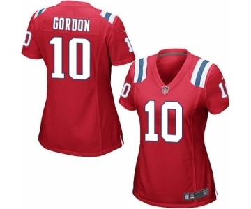 Women's Nike New England Patriots #10 Josh Gordon Game Red Alternate NFL Jersey