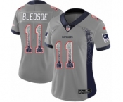 Women's Nike New England Patriots #11 Drew Bledsoe Limited Gray Rush Drift Fashion NFL Jersey