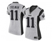 Women's Nike New England Patriots #11 Julian Edelman Gray Stitched NFL Limited Gridiron Gray II Jersey