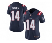 Women's Nike New England Patriots #14 Brandin Cooks Limited Navy Blue Rush NFL Jersey