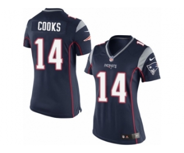 Women's Nike New England Patriots #14 Brandin Cooks Limited Navy Blue Team Color NFL Jersey