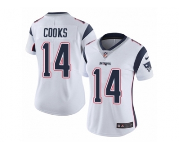 Women's Nike New England Patriots #14 Brandin Cooks Vapor Untouchable Limited White NFL Jersey