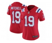 Women's Nike New England Patriots #19 Malcolm Mitchell Vapor Untouchable Limited Red Alternate NFL Jersey