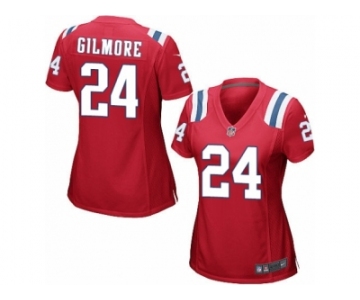 Women's Nike New England Patriots #24 Stephon Gilmore Game Red Alternate NFL Jersey