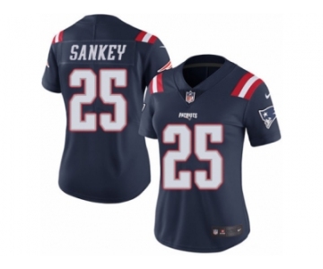 Women's Nike New England Patriots #25 Bishop Sankey Limited Navy Blue Rush NFL Jersey