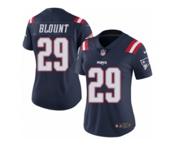Women's Nike New England Patriots #29 LeGarrette Blount Limited Navy Blue Rush NFL Jersey