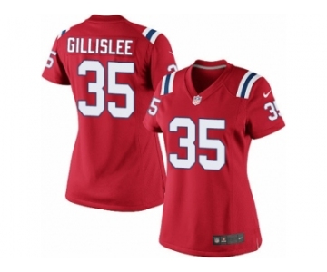 Women's Nike New England Patriots #35 Mike Gillislee Limited Red Alternate NFL Jersey