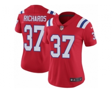Women's Nike New England Patriots #37 Jordan Richards Vapor Untouchable Limited Red Alternate NFL Jersey