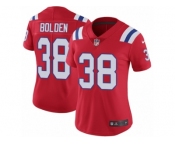 Women's Nike New England Patriots #38 Brandon Bolden Vapor Untouchable Limited Red Alternate NFL Jersey