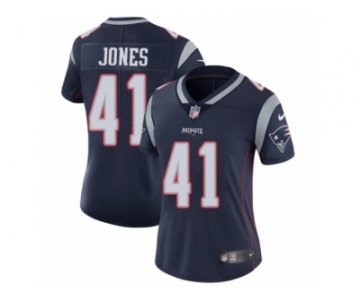 Women's Nike New England Patriots #41 Cyrus Jones Navy Blue Team Color Vapor Untouchable Limited Player NFL Jersey