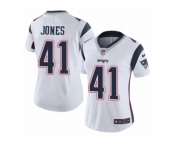 Women's Nike New England Patriots #41 Cyrus Jones White Vapor Untouchable Limited Player NFL Jersey