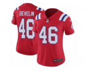 Women's Nike New England Patriots #46 James Develin Vapor Untouchable Limited Red Alternate NFL Jersey