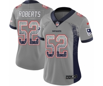 Women's Nike New England Patriots #52 Elandon Roberts Limited Gray Rush Drift Fashion NFL Jersey