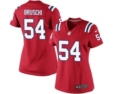 Women's Nike New England Patriots #54 Tedy Bruschi Red Alternate NFL Jersey