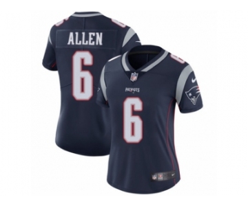 Women's Nike New England Patriots #6 Ryan Allen Vapor Untouchable Limited Navy Blue Team Color NFL Jersey
