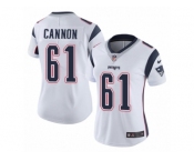 Women's Nike New England Patriots #61 Marcus Cannon Vapor Untouchable Limited White NFL Jersey