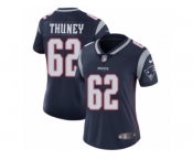 Women's Nike New England Patriots #62 Joe Thuney Vapor Untouchable Limited Navy Blue Team Color NFL Jersey