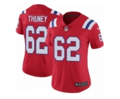 Women's Nike New England Patriots #62 Joe Thuney Vapor Untouchable Limited Red Alternate NFL Jersey