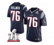 Women's Nike New England Patriots #63 Antonio Garcia Limited Navy Blue Rush NFL Jersey