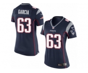 Women's Nike New England Patriots #63 Antonio Garcia Limited Navy Blue Team Color NFL Jersey