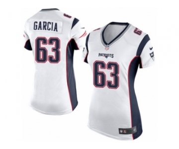 Women's Nike New England Patriots #63 Antonio Garcia Limited White NFL Jersey