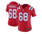 Women's Nike New England Patriots #68 LaAdrian Waddle Vapor Untouchable Limited Red Alternate NFL Jersey