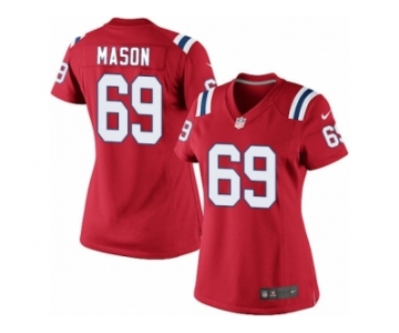 Women's Nike New England Patriots #69 Shaq Mason Limited Red Alternate NFL Jersey