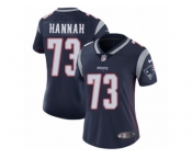 Women's Nike New England Patriots #73 John Hannah Vapor Untouchable Limited Navy Blue Team Color NFL Jersey