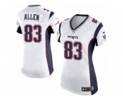 Women's Nike New England Patriots #83 Dwayne Allen Limited White NFL Jersey