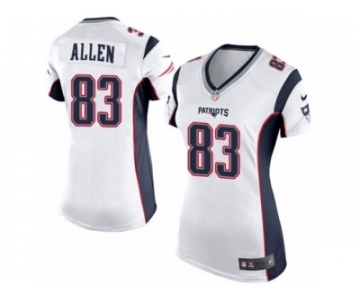 Women's Nike New England Patriots #83 Dwayne Allen Limited White NFL Jersey