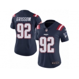 Women's Nike New England Patriots #92 Geneo Grissom Limited Navy Blue Rush NFL Jersey