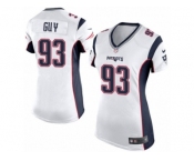 Women's Nike New England Patriots #93 Lawrence Guy Limited White NFL Jersey
