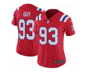 Women's Nike New England Patriots #93 Lawrence Guy Vapor Untouchable Limited Red Alternate NFL Jersey