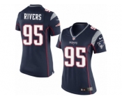 Women's Nike New England Patriots #95 Derek Rivers Limited Navy Blue Team Color NFL Jersey