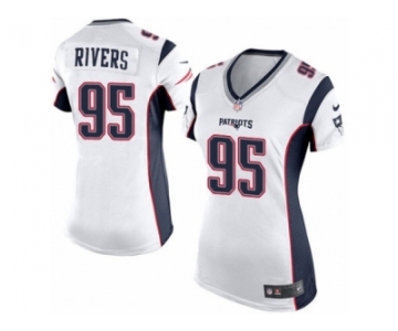 Women's Nike New England Patriots #95 Derek Rivers Limited White NFL Jersey
