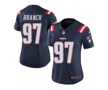 Women's Nike New England Patriots #97 Alan Branch Limited Navy Blue Rush NFL Jersey
