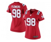 Women's Nike New England Patriots #98 Trey Flowers Limited Red Alternate NFL Jersey