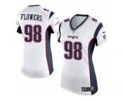 Women's Nike New England Patriots #98 Trey Flowers Limited White NFL Jersey