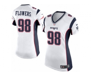 Women's Nike New England Patriots #98 Trey Flowers Limited White NFL Jersey