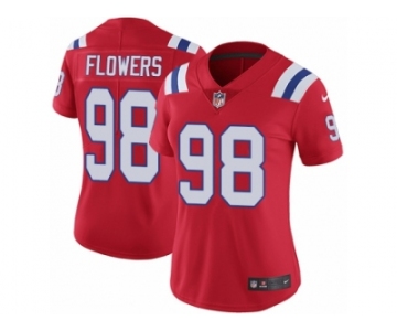 Women's Nike New England Patriots #98 Trey Flowers Vapor Untouchable Limited Red Alternate NFL Jersey