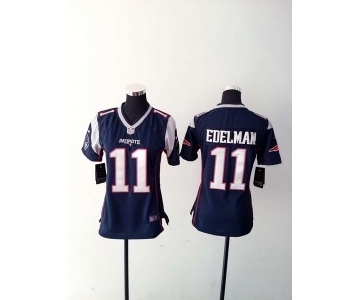 nike women nfl jerseys new england patriots #11 edelman blue[2015 new nike]