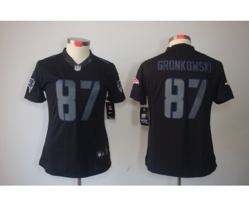 nike women nfl jerseys new england patriots #87 gronkowski black[nike impact limited]
