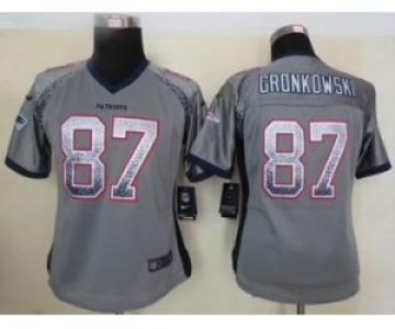 nike women nfl jerseys new england patriots #87 gronkowski grey[Elite drift fashion]