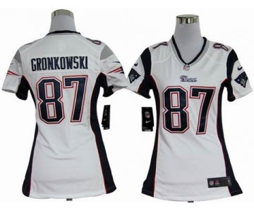 nike women nfl jerseys new england patriots #87 gronkowski white[nike]