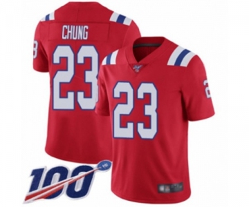 Youth New England Patriots #23 Patrick Chung Red Alternate Vapor Untouchable Limited Player 100th Season Football Jersey