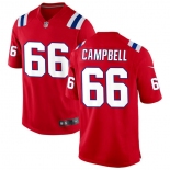 Youth New England Patriots #66 Will Campbell Nike Red Alternate Vapor Limited Jersey