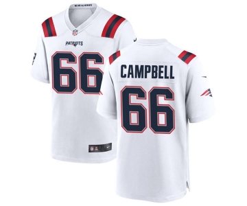 Youth New England Patriots #66 Will Campbell Nike White Limited Jersey