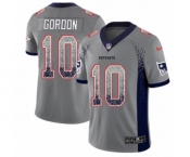Youth Nike New England Patriots #10 Josh Gordon Limited Gray Rush Drift Fashion NFL Jersey