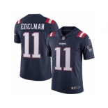 Youth Nike New England Patriots #11 Julian Edelman Limited Navy Blue Rush NFL Jersey