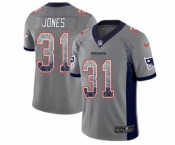 Youth Nike New England Patriots #31 Jonathan Jones Limited Gray Rush Drift Fashion NFL Jersey